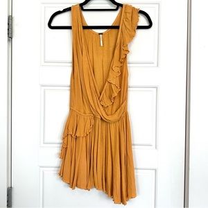 Free People Mustard Yellow Top